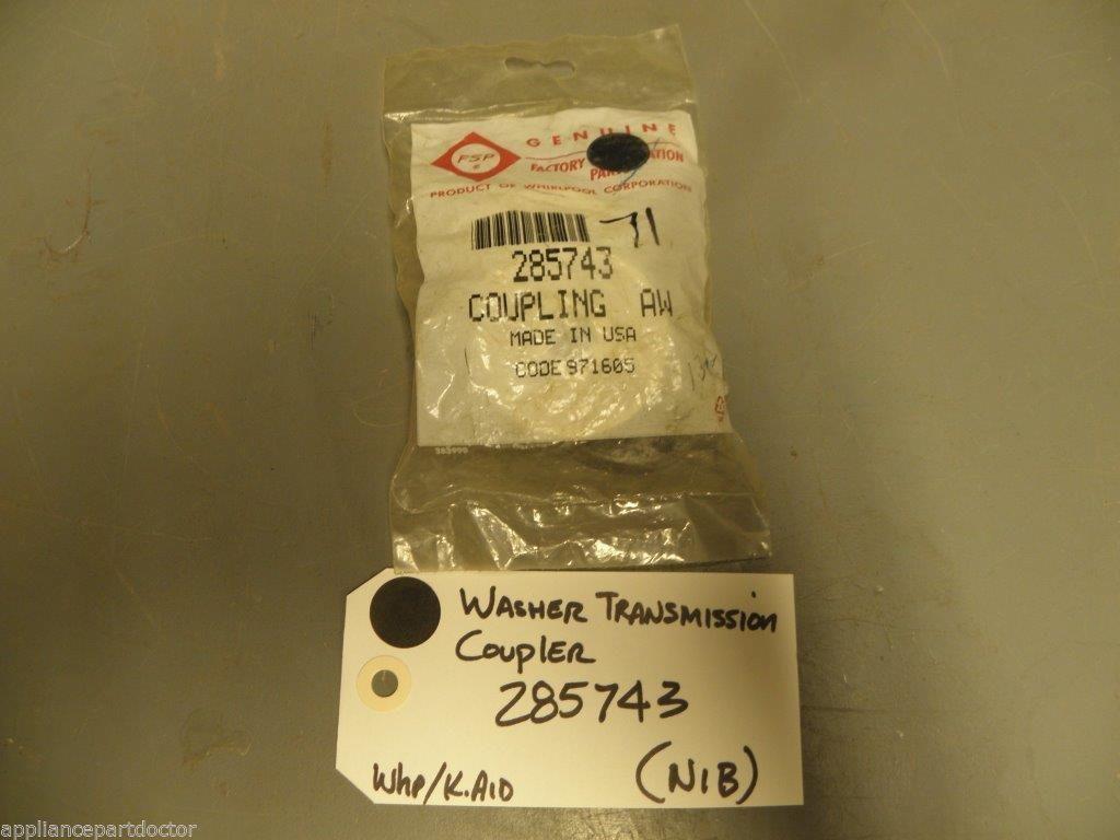 Whirlpool Kitchen Aid Washer 285743 Transmission Coupler NEW IN BOX Whirlpool Kitchen Aid Washer 285743 Transmission Coupler NEW IN BOX
